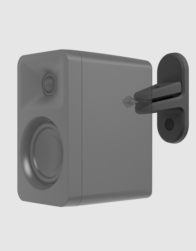 iWorld - Kanto SPW3 Universal Satellite Speaker Wall Mount Bracket - Black, Pair