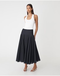 Forcast - Deb Cotton Midi Full Skirt