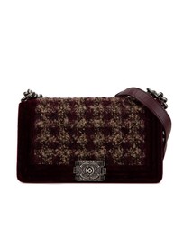 Pre-Loved by Azura Reborn - Pre-Loved Old Medium Velvet and Tweed Boy Flap