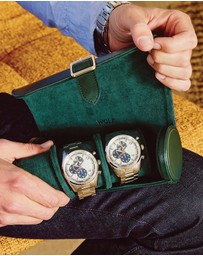 Wolf - Wolf British Racing Green Triple Watch Roll
