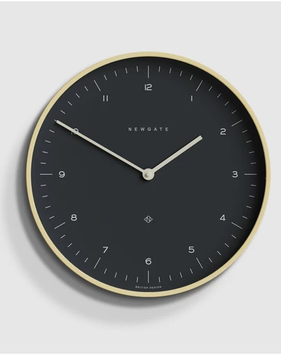 Newgate - Newgate Mr Clarke Clock Pale Wood Oil Grey Dial