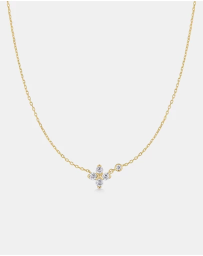 Ania Haie - Ania Haie Gold Sparkling Lucky Clover Necklace