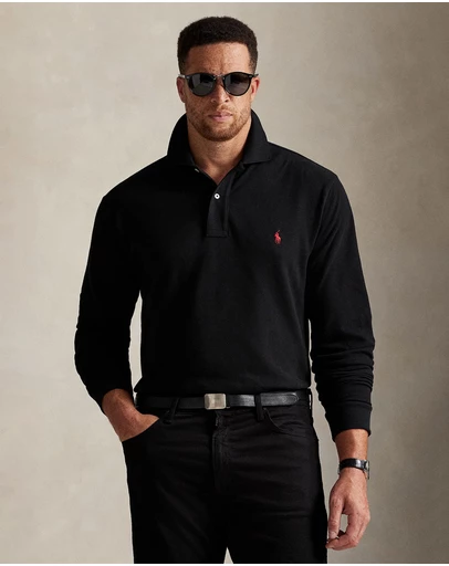 Polo Ralph Lauren - Big & Tall - Mesh Long-Sleeve Polo Shirt - ICONIC EXCLUSIVE