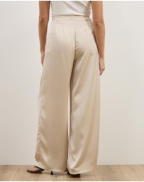 Atmos&Here - Nora Satin Wide Leg Pants