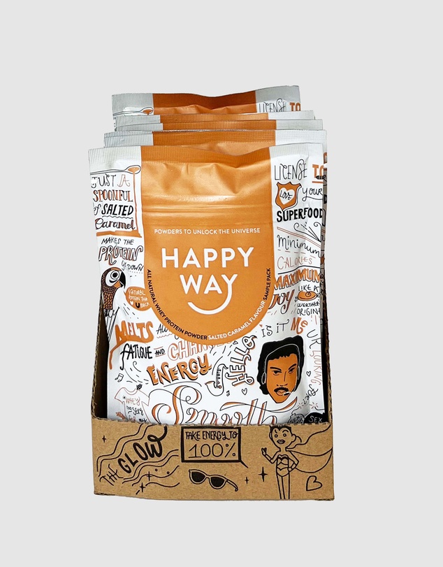 Happy Way - Smooth Operator Salted Caramel Whey Protein Powder 6 Sample Packs