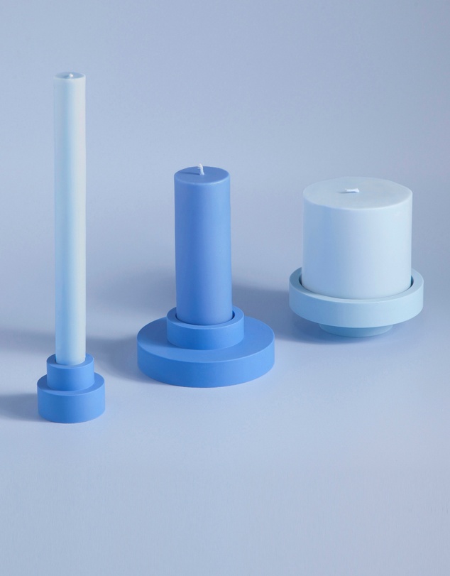 porter green - flipp lrg silicone unbreakable candle holder set