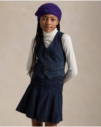 Polo Ralph Lauren - Indigo Denim Vest - ICONIC EXCLUSIVE - Teens