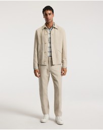 Calibre - Tailored Check Long Sleeve Shirt Bone