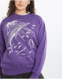 Vintage by The Real Deal - Pre Loved - Vintage 90s 'Save Our Oceans' Dolphin Wildlife Sweatshirt