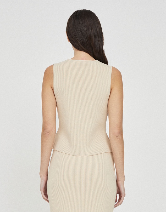 FRIEND of AUDREY - Mila Asymmetric Rib Top