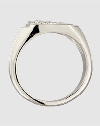 Kuzzoi - ICONIC EXCLUSIVE - Artisan Floral Scroll Signet Ring in 925 Sterling Silver