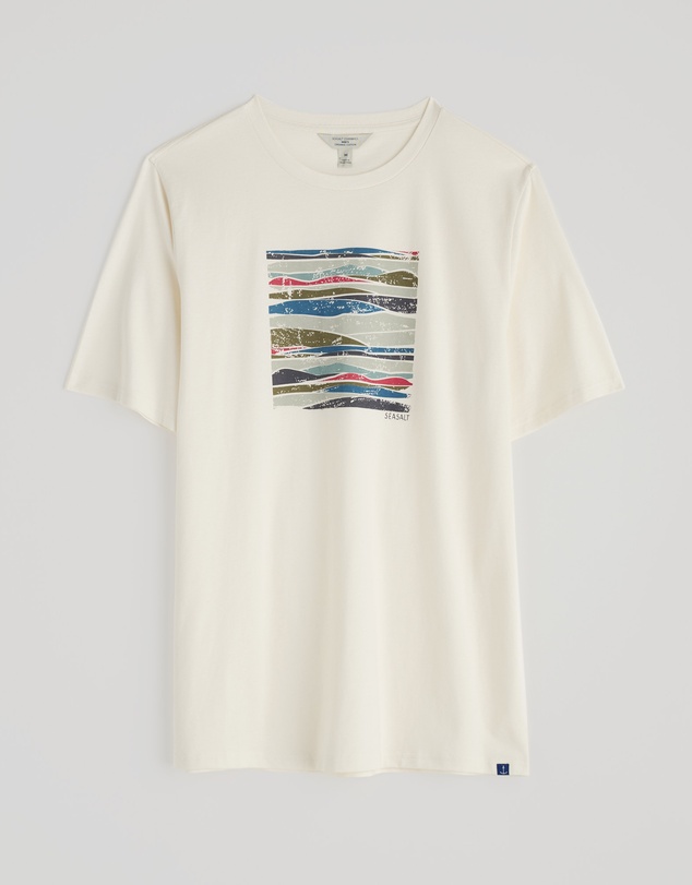 Seasalt - Seasalt Cornwall White Midwatch Organic Cotton T-Shirt