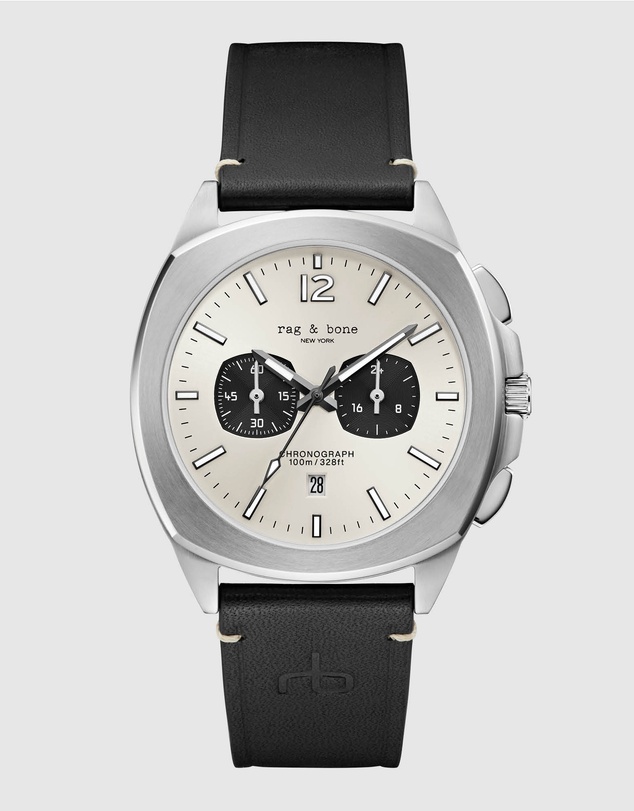rag & bone - Rag & Bone Bleeker Silver-Tone Chronograph Watch