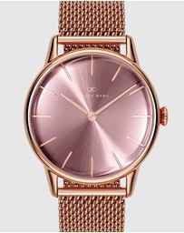 August Berg - Serenity 32mm Rose Gold Plated Mesh Watch