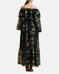 Cynthia Rowley - Off Shoulder Silk Maxi Dress