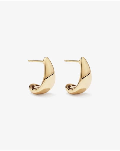 Michael Hill - Half Hoop Dome Stud Earrings in 10kt Yellow Gold