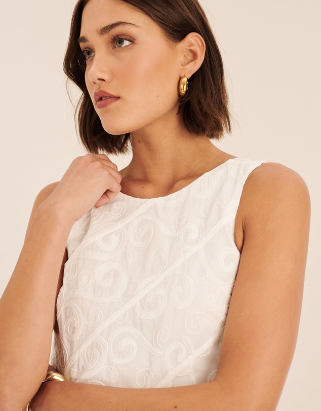 AERE - Bella Broderie Mini Dress