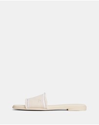 Tommy Hilfiger - Frayed Canvas Sandals - Women's
