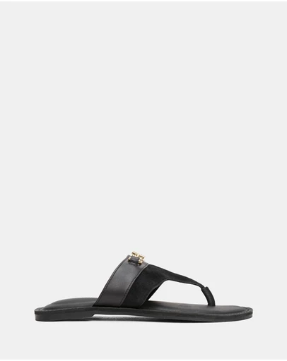 Tommy Hilfiger - Mixed Leather Thongs - Women's