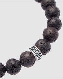Kuzzoi - ICONIC EXCLUSIVE - Bracelet Lava Black Vintage in 925 Sterling Silver Oxidised