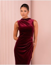 Azzurielle - Moriah High Neck Maxi Gown