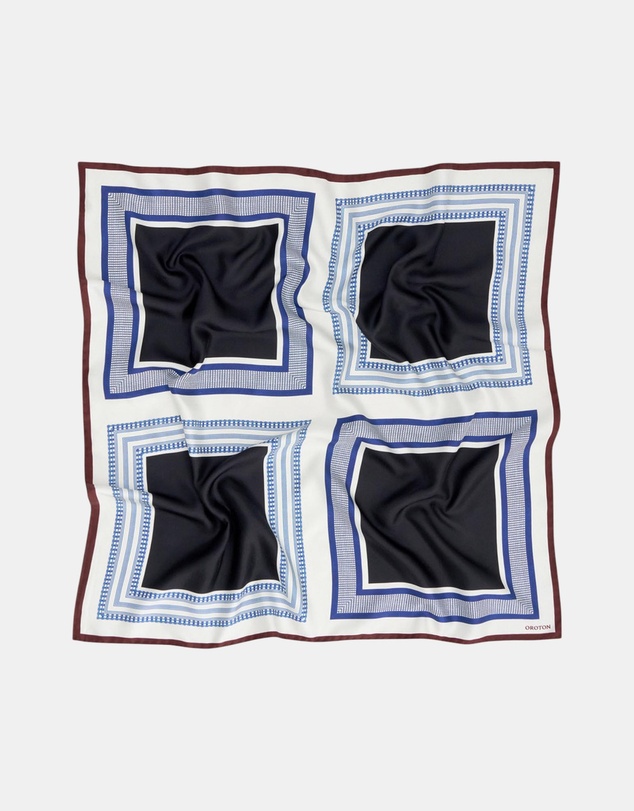 Oroton - Square Print Silk Scarf