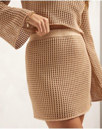 AERE - Open Knit Mini Skirt