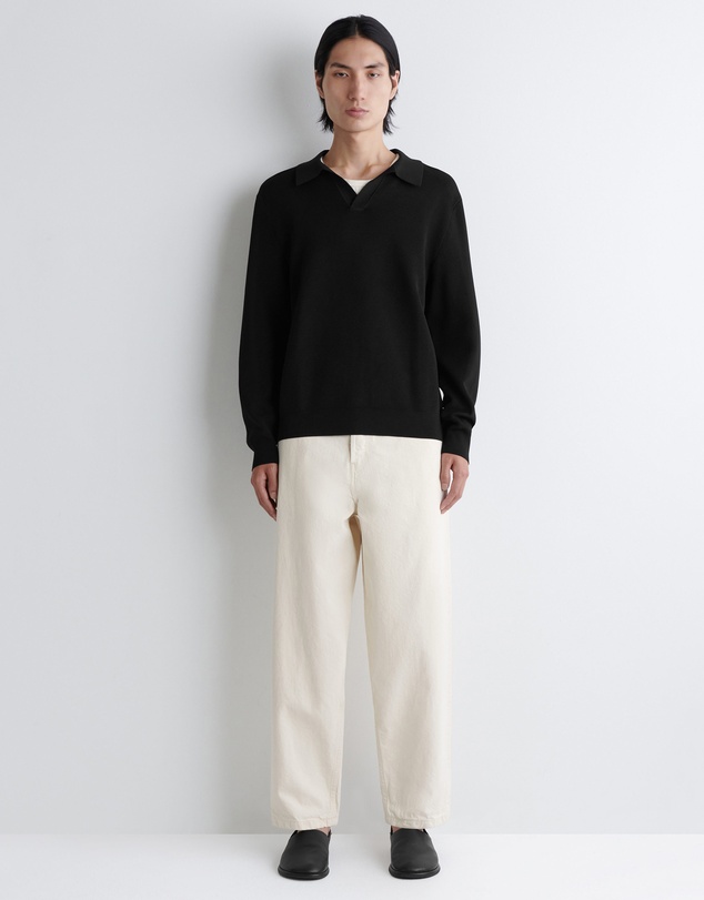 COS - Textured Knitted Polo Jumper