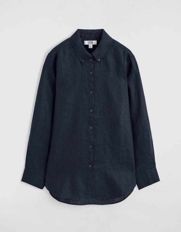 COS - Button-Down Collar Linen Shirt