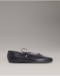 Calvin Klein - Leather Mary Jane Ballerinas