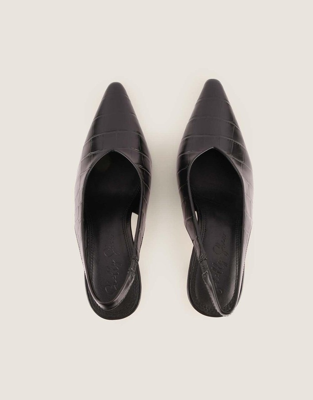 Shelly Shen - Twyla High Heels Black Croc