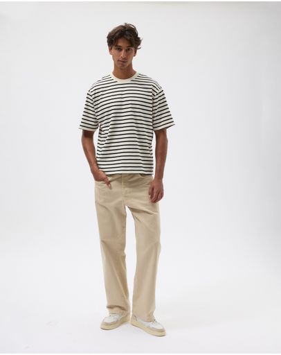 Ecru Black Stripe