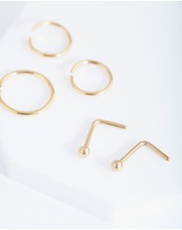Lovisa - Gold Plain Nose Piercing 6-Pack