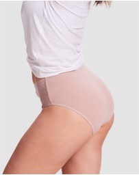 Kayser - 2 Pack Daily Essentials Stretch Lace & Cotton Full Brief (219)
