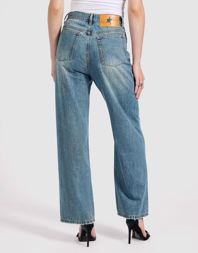 ONE TEASPOON - Baxters Mid Waist Wide Leg Denim Jeans
