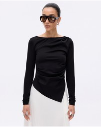 Minima Esenciales - Eliana Long Sleeve Draped T-Shirt