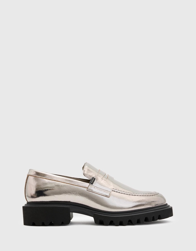 AllSaints - Lola Metallic Loafers - Women's