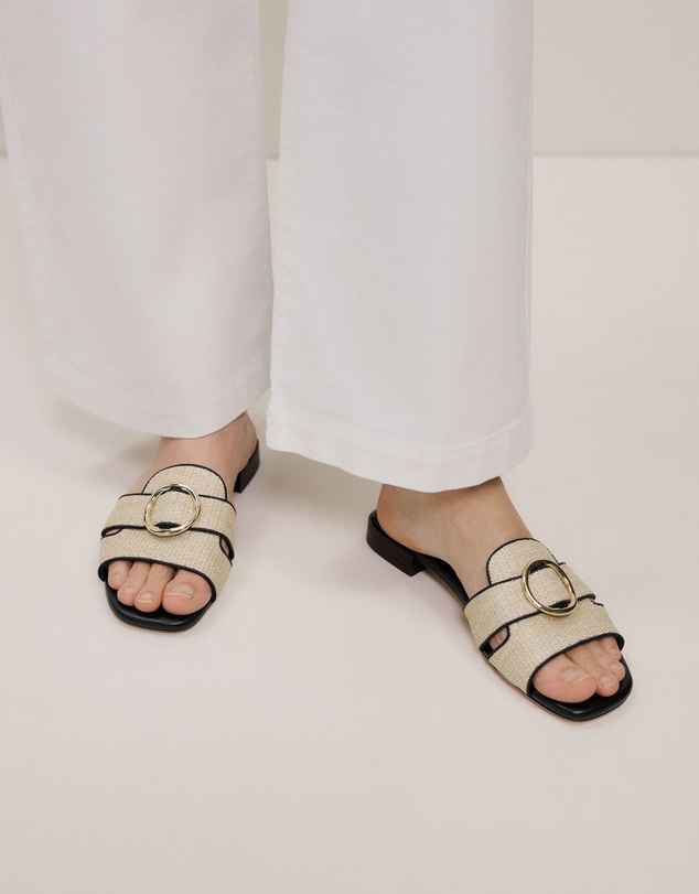 Trenery - Liora Woven Slide in Black