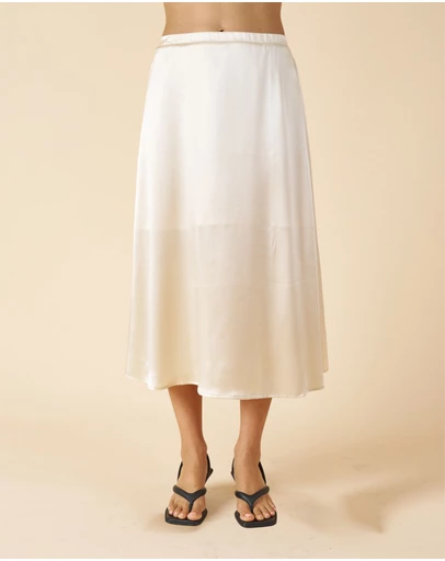CAMIXA - Maddie Silk Midi Skirt