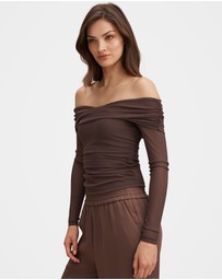 Forever New - Gigi Mesh Twist Bardot Top
