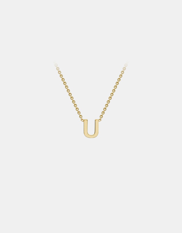 Zoe Olivia - 9K Gold Initial U Necklace