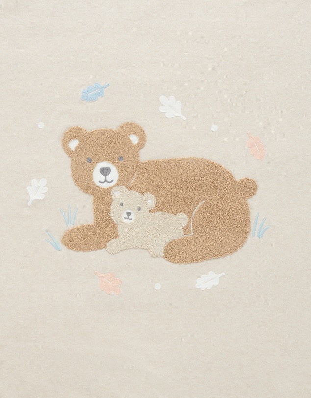 Purebaby - Embroidered Lined Blanket-Babies