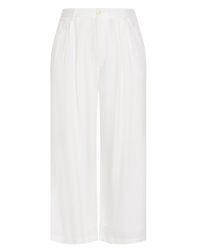 City Chic - Plus size Evani Lined Wide Leg Pant - ivory