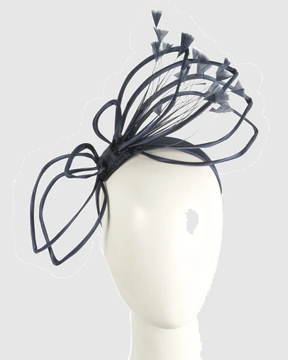 Max Alexander - Edgy Navy Sinamay Fascinator Headband