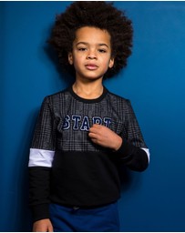 B.Nosy - Check Print Sweatshirt - Kids-Teens