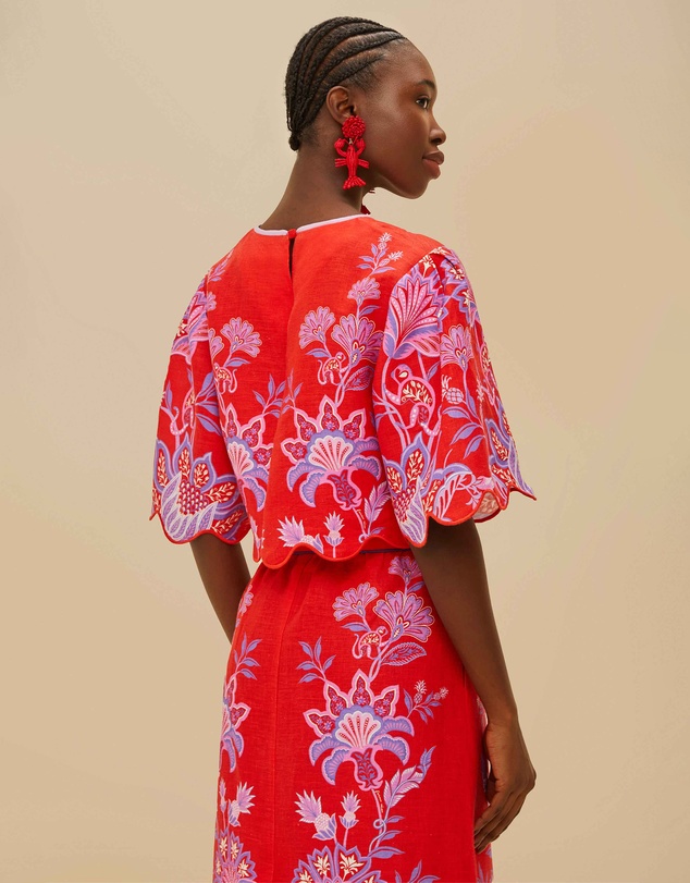 Farm Rio - Porcelain Garden Blouse