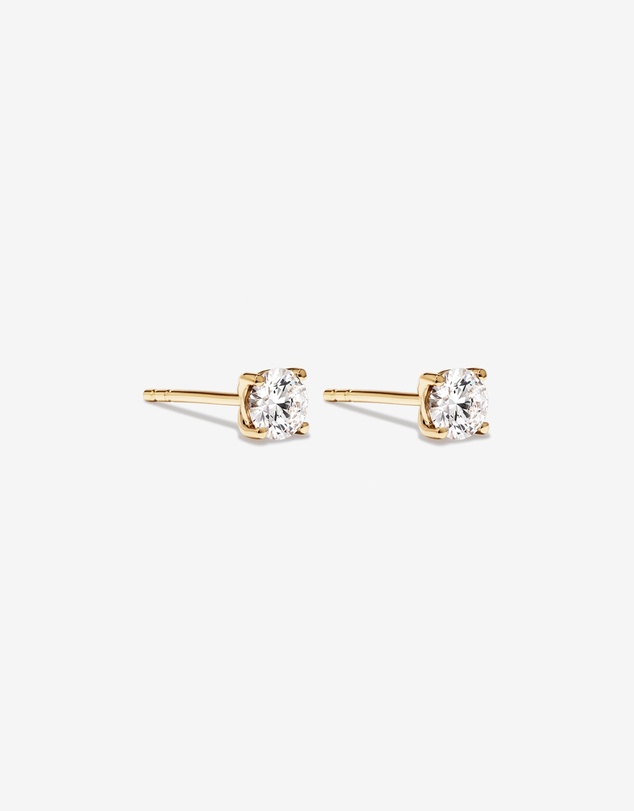 Michael Hill - 0.50 Carat TW Laboratory-Grown Diamond Solitaire Stud Earrings in 14kt Yellow Gold