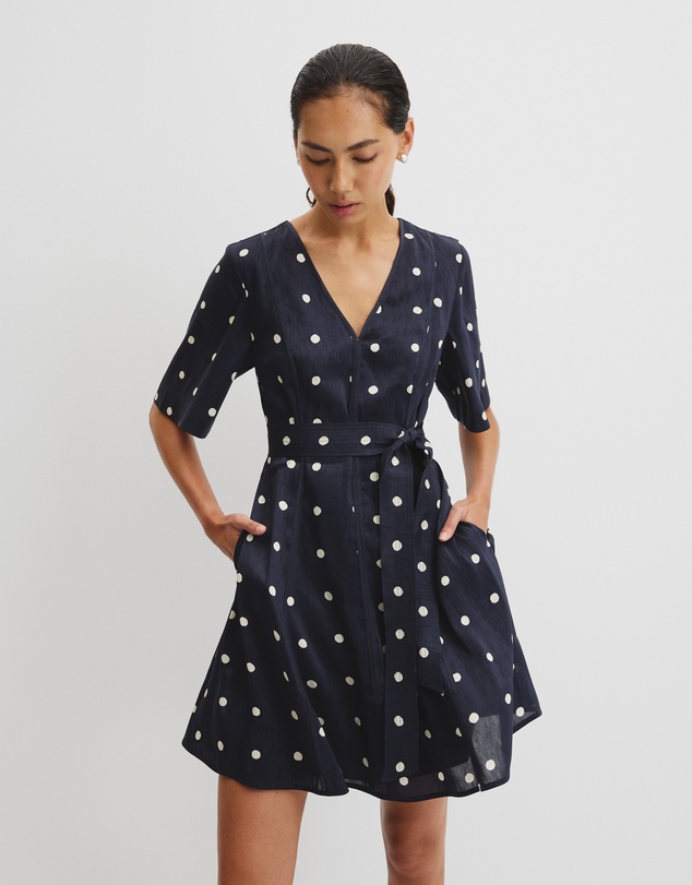 Country Road - Print Panelled Mini Dress