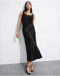 & Other Stories - Satin Midi Skirt