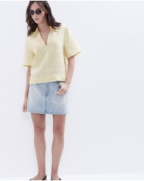 UNISON - Collared Linen Top